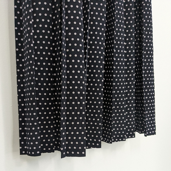 Vintage Navy & White Polka Dot Dress, Size 10 - Picture 8 of 11